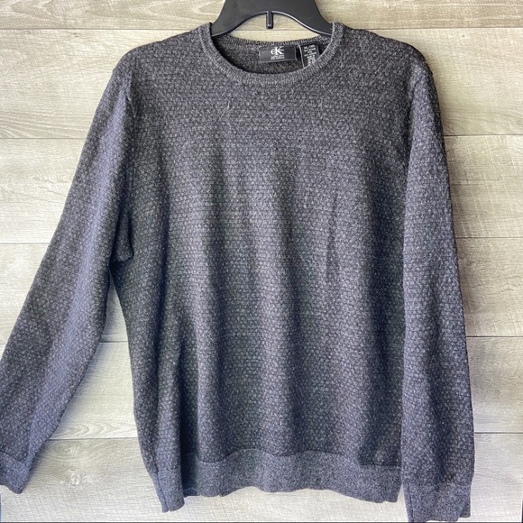 Calvin Klein Sweaters - Calvin Klein wool knit charcoal Italian sweater